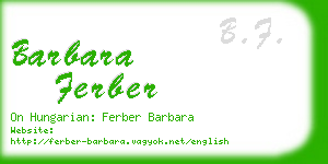 barbara ferber business card